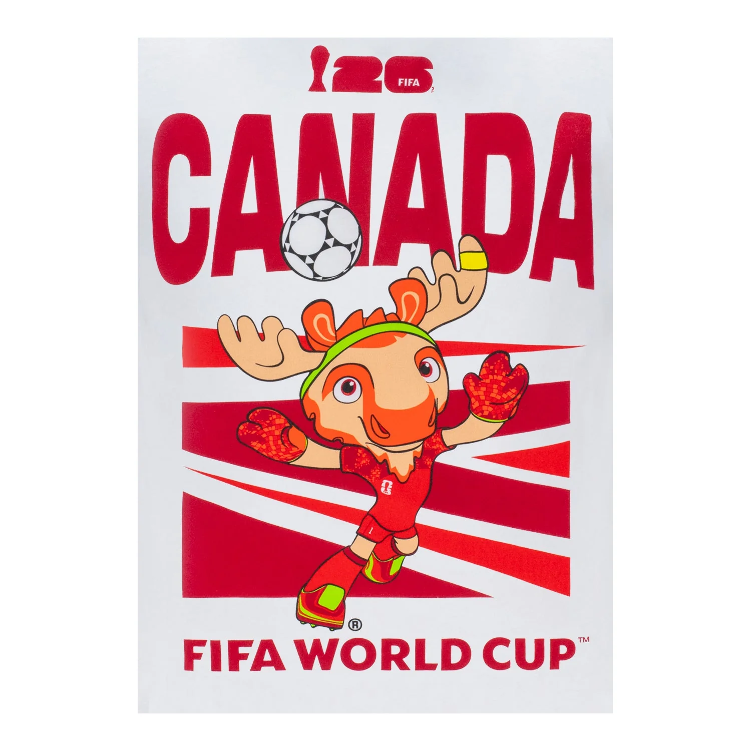 FIFA World Cup 2026™ Canada Mascot White T-Shirt - Unisex - Image 3