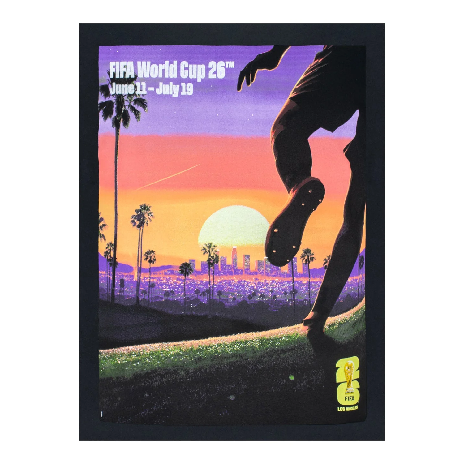 FIFA World Cup 2026™ Los Angeles Poster Black T-Shirt - Unisex - Image 4