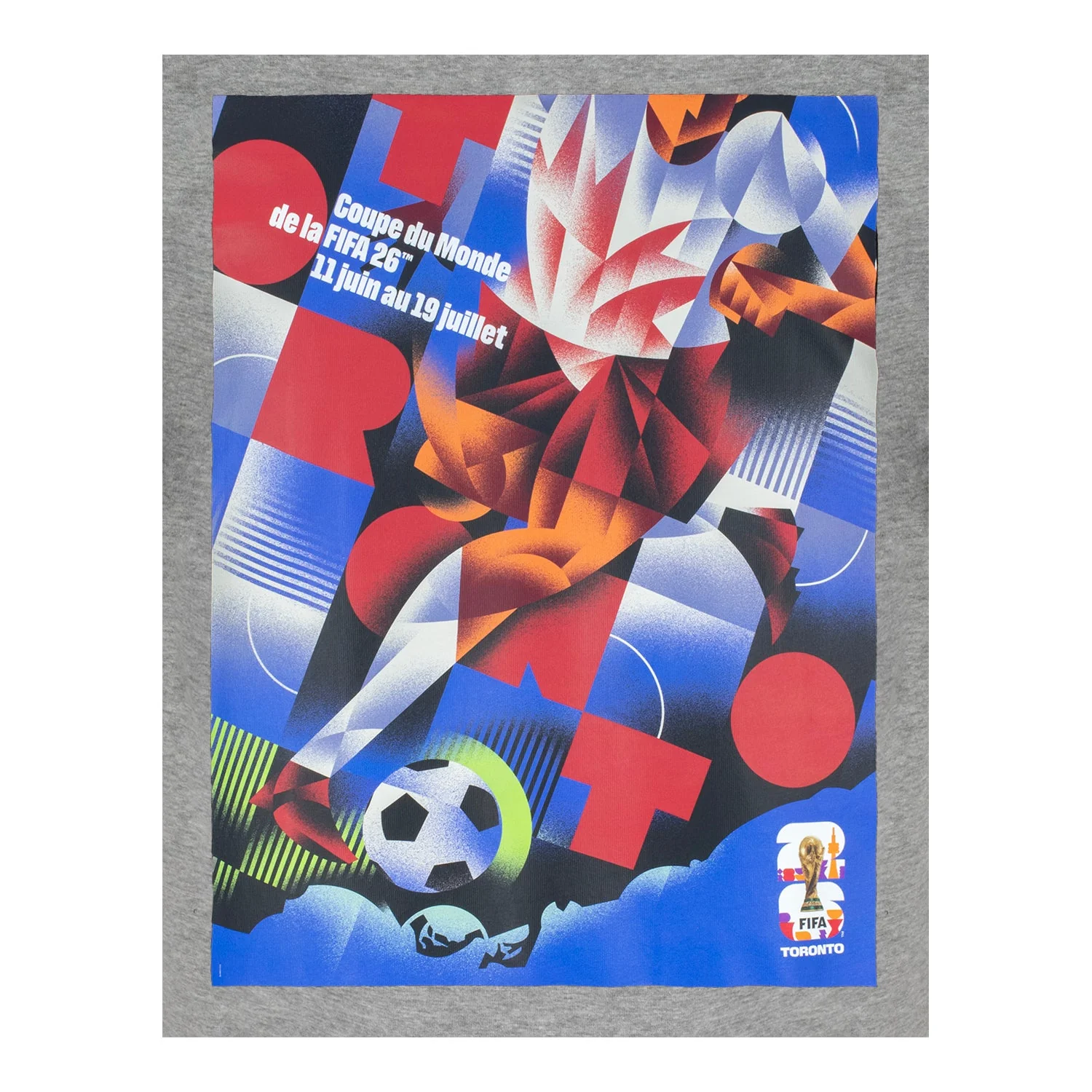 FIFA World Cup 2026™ Toronto Poster Grey T-Shirt [ENG] - Unisex - Image 4