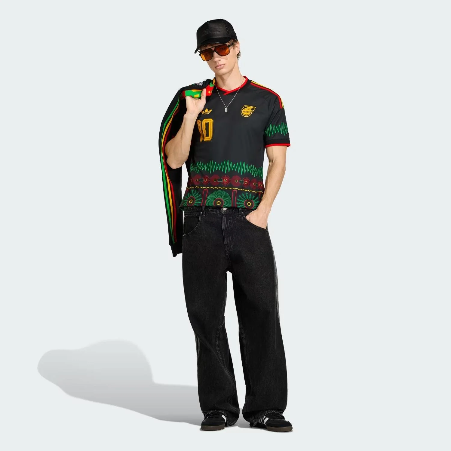 Jamaica 26 Away Marley 10 Jersey - Men's - Image 3