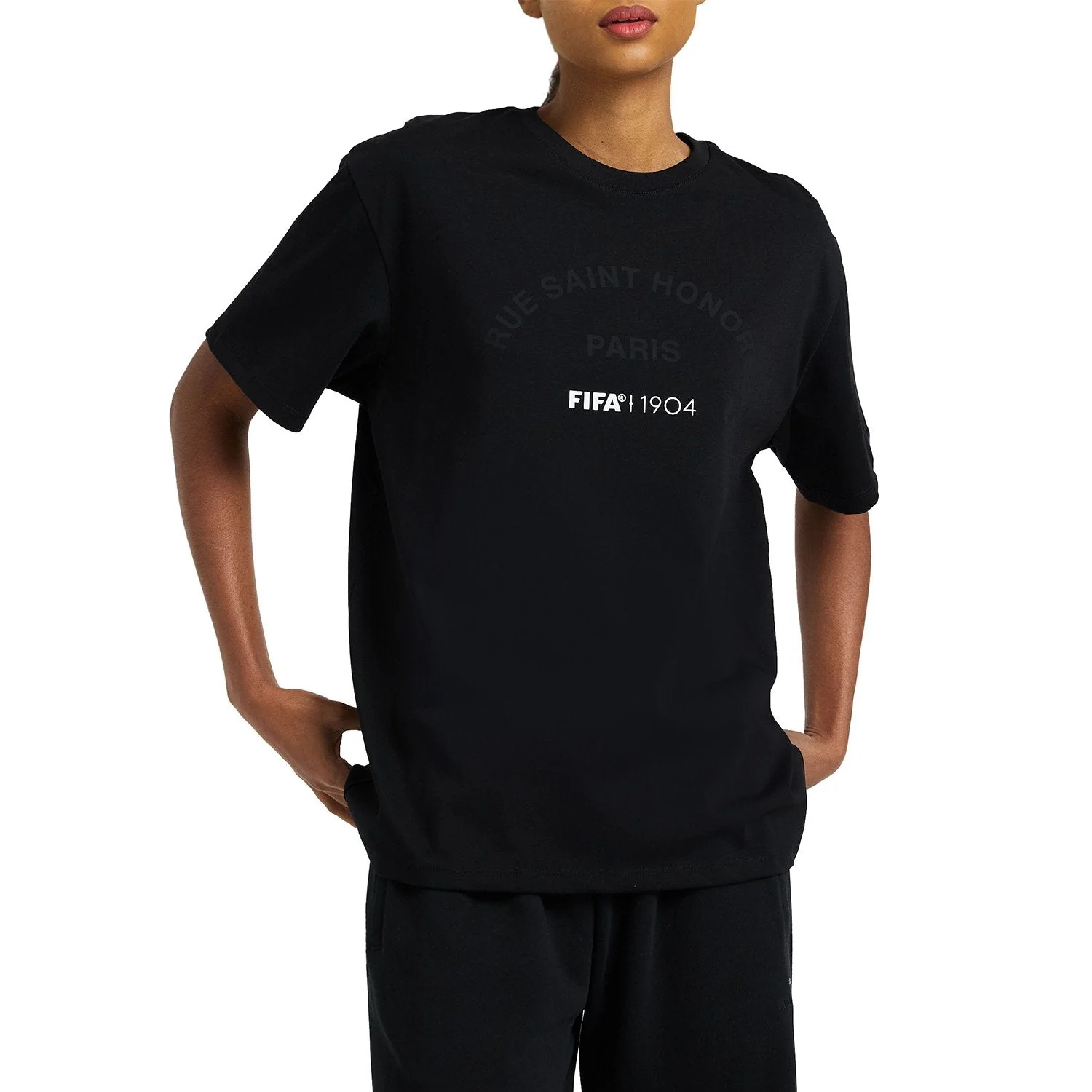 FIFA 1904 Arch Graphic Black T-Shirt - Unisex - Image 3