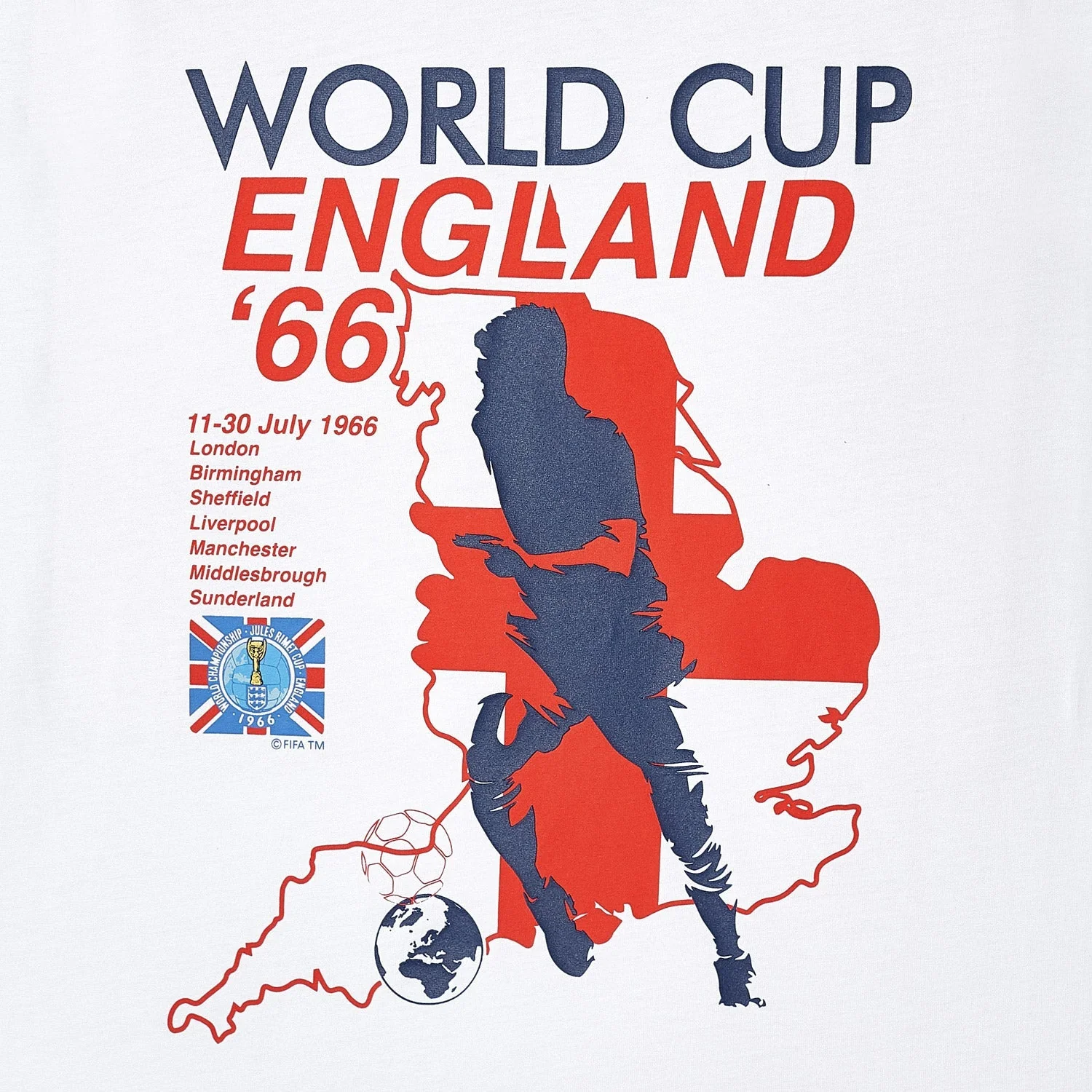 FIFA Classics England '66 T-Shirt - Unisex - Image 3
