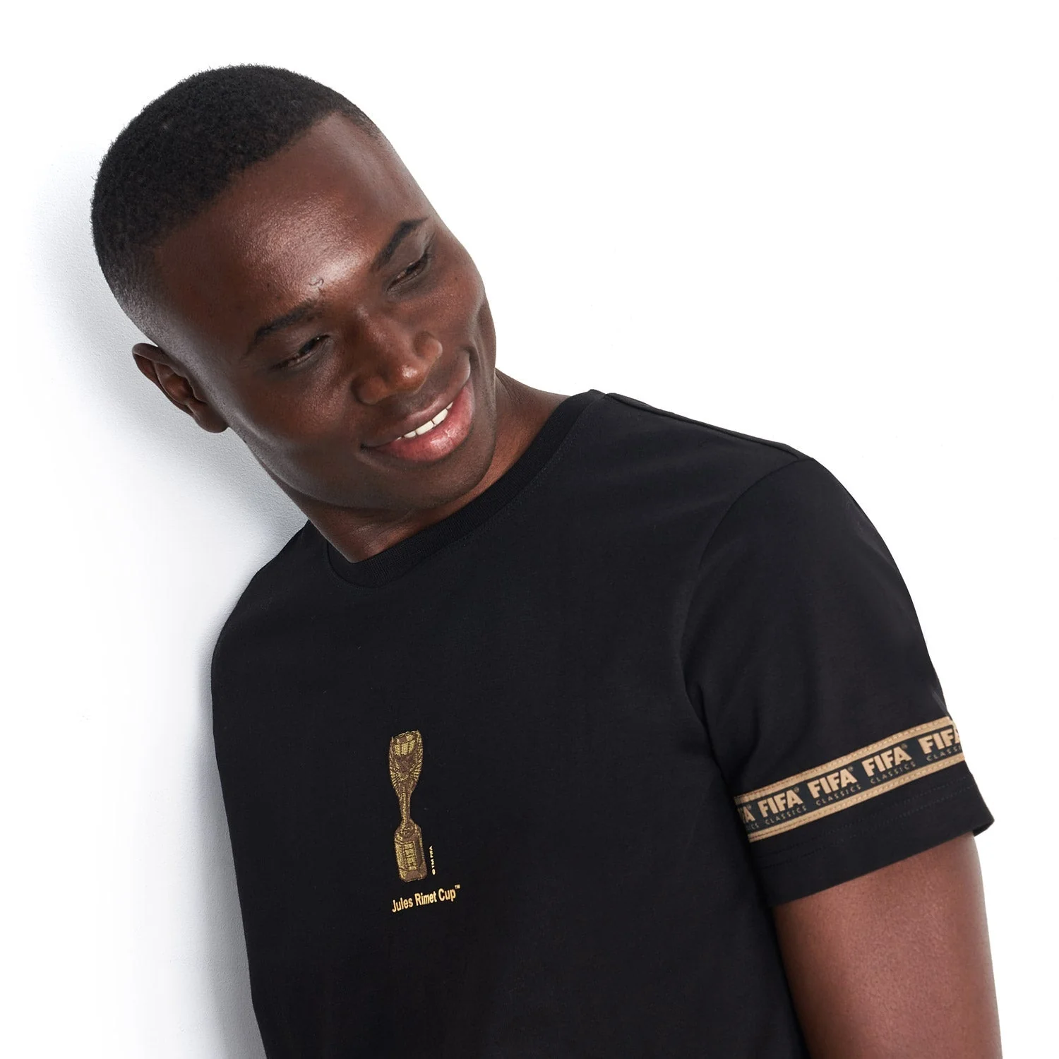 FIFA Classics Premium Jacquard Cuff Jules Rimet Trophy T-Shirt - Unisex - Image 4