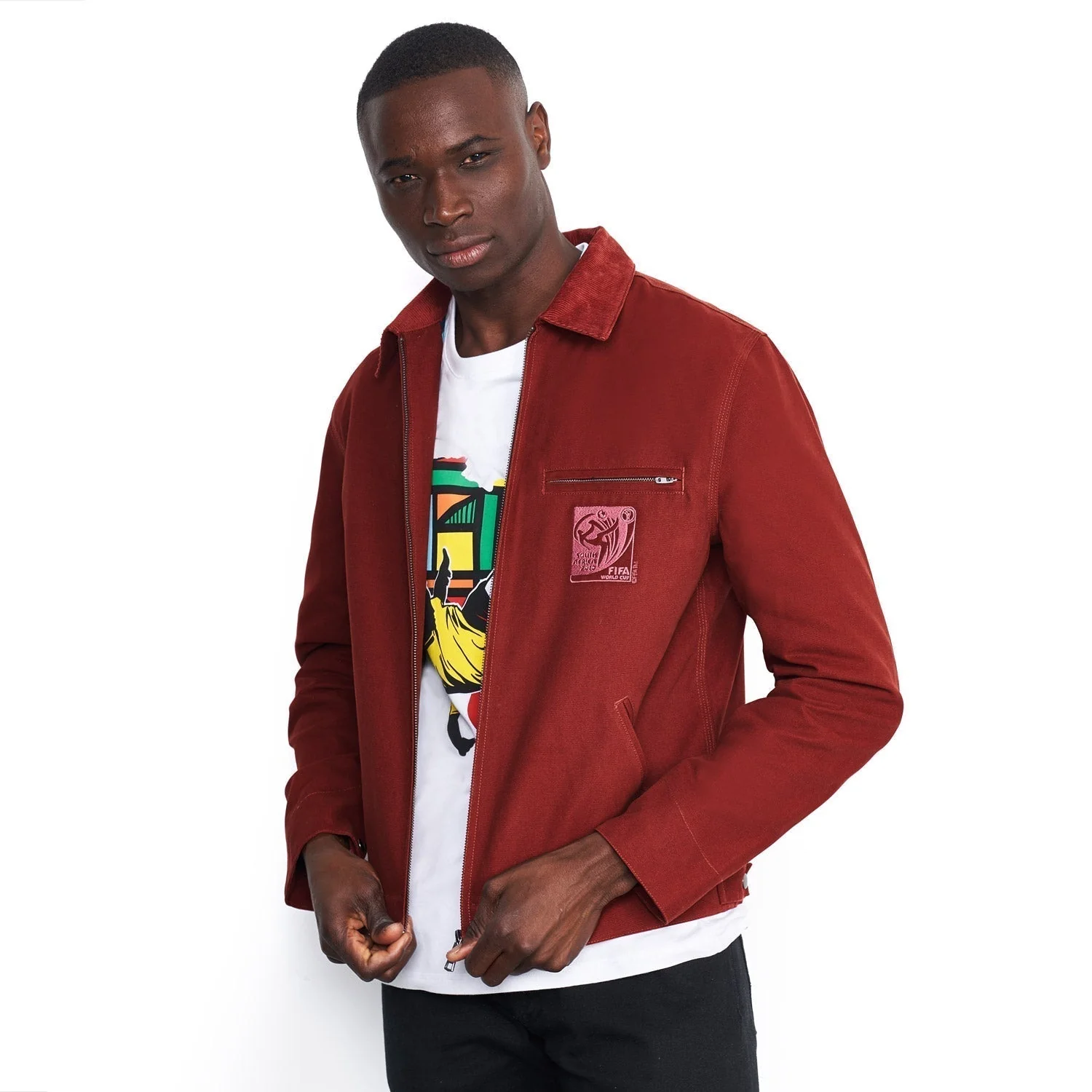 FIFA Classics South Africa '10 Jacket Red - Men's - Image 3
