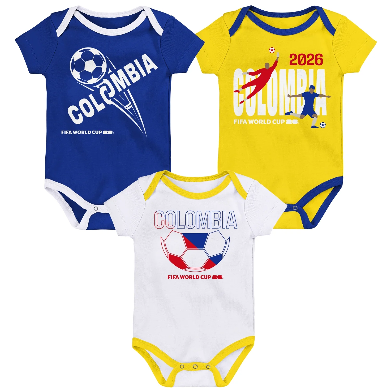 FIFA World Cup 2026™ Colombia Onesie 3 Pack - Infant